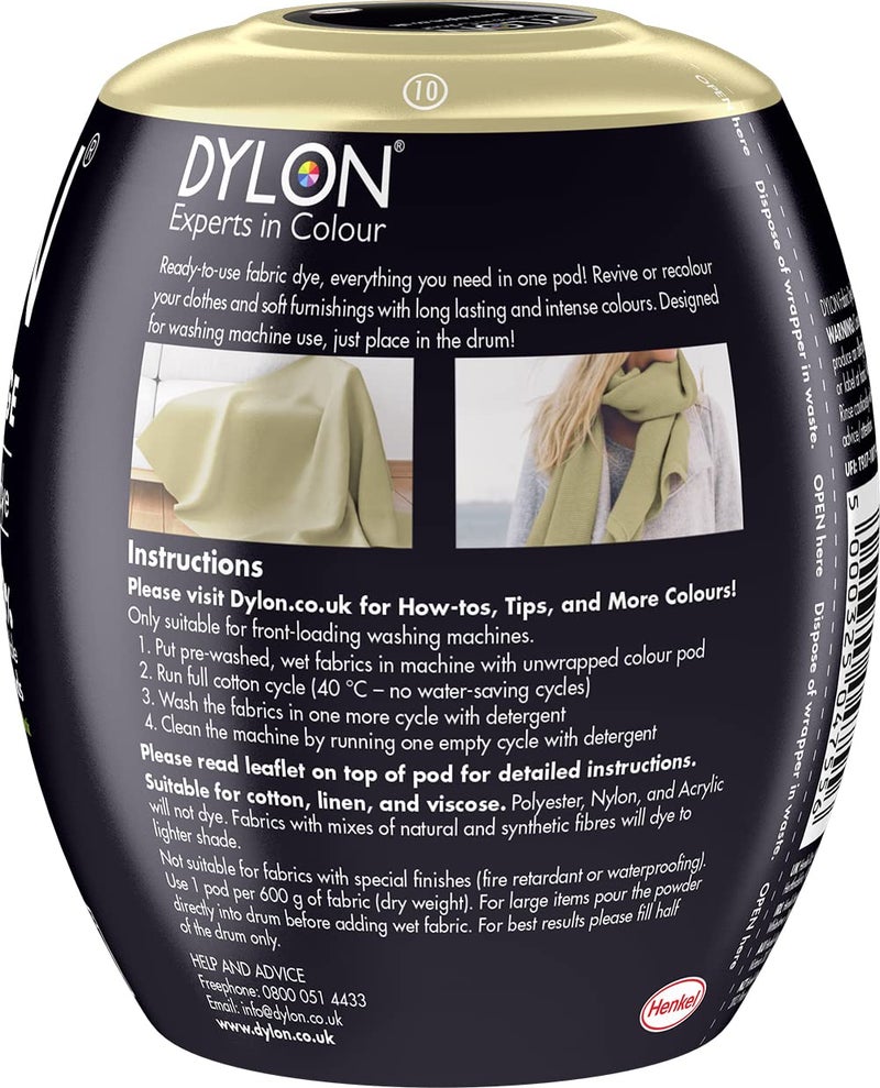 Dylon Washing Machine Fabric Dye Pod for Clothes & Soft Furnishings, 350g â€“ Sandy Beige - Image 2